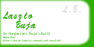 laszlo buja business card
